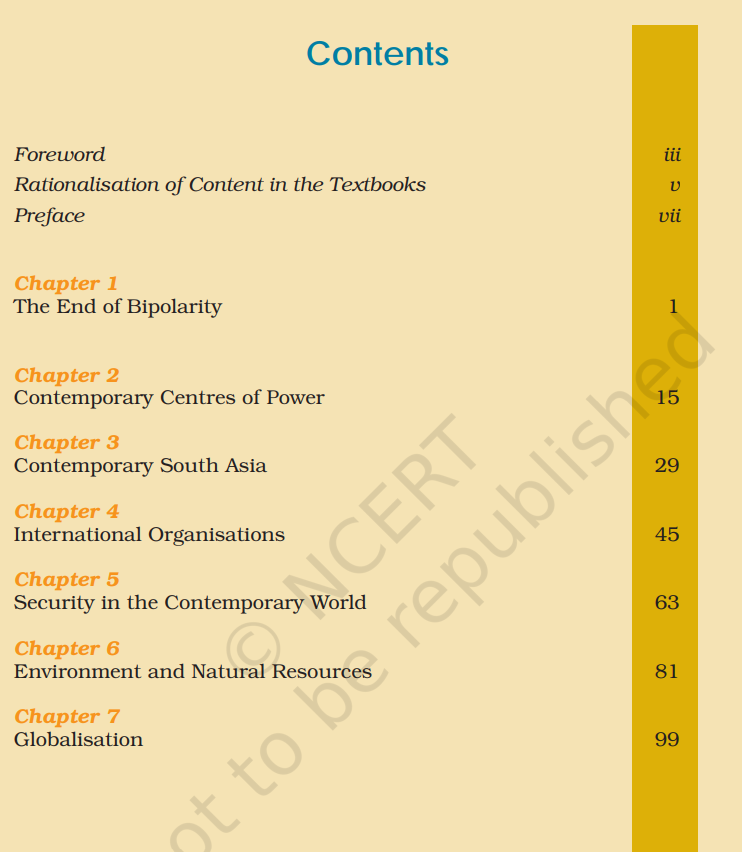 CUET Political Science Syllabus For 2024 Exam NCERT 12th PDF